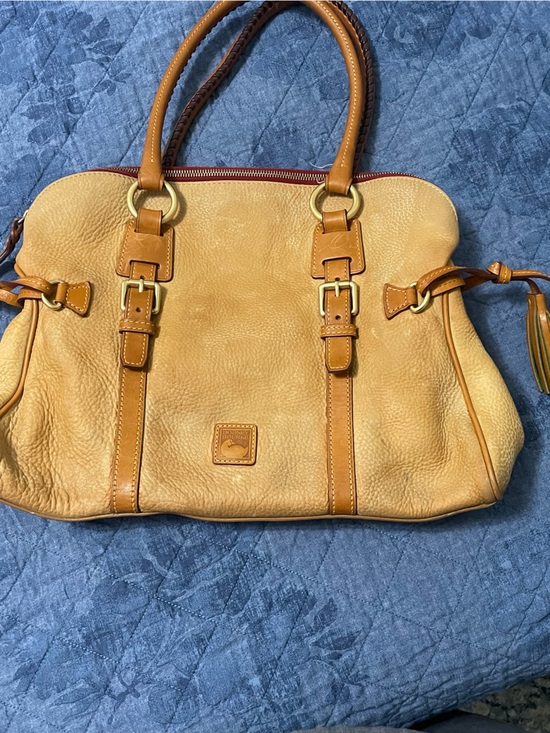 Dooney & Bourke Handbags - Dooney & Bourke Tan Pebbled Leather Shoulder Bag